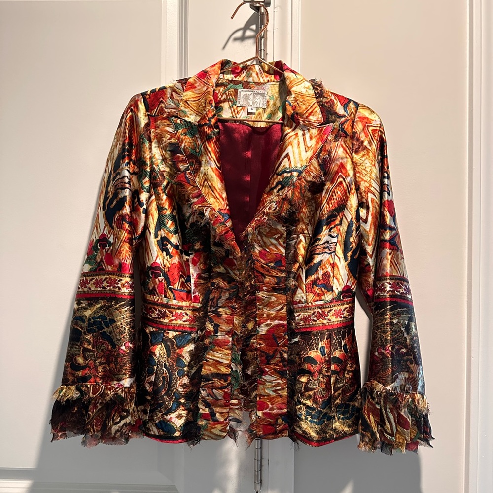 Alberto Makali Multicolored 100% silk Blazer